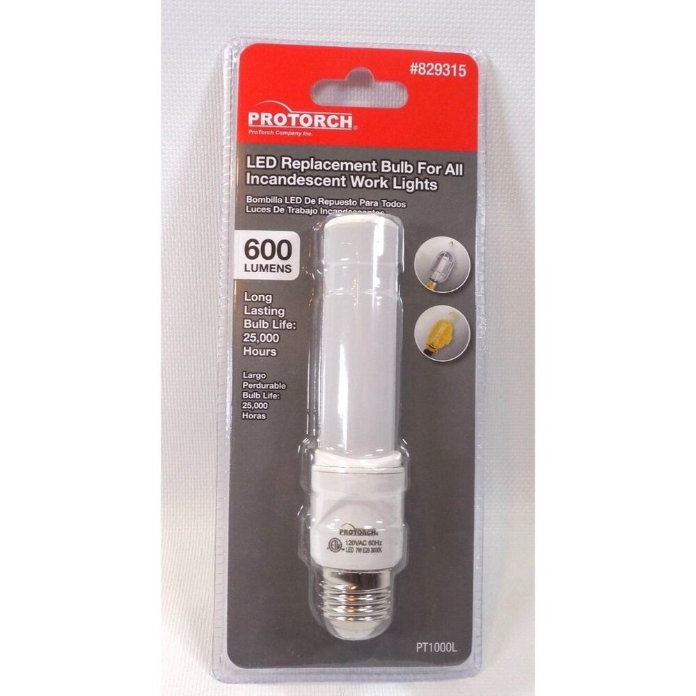 LED Replacement Bulb For Incandescent Work Lights 7W E26 Base 600 Lumens Long-La